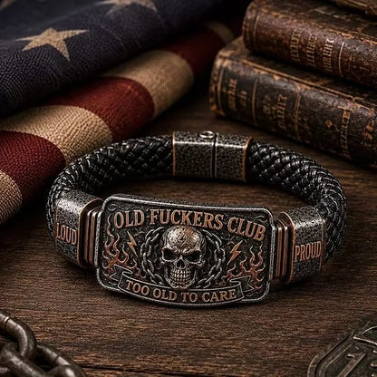 💀 OLD FUCKERS CLUB Skull Bracelet