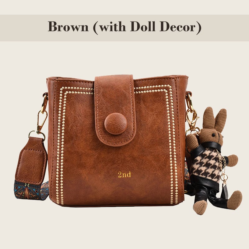 👜Leather Vintage Fashion Bag with Adjustable Wider Shoulder Strap