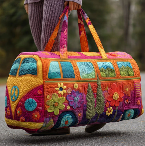 Hippie Van Quilted Duffle Bag