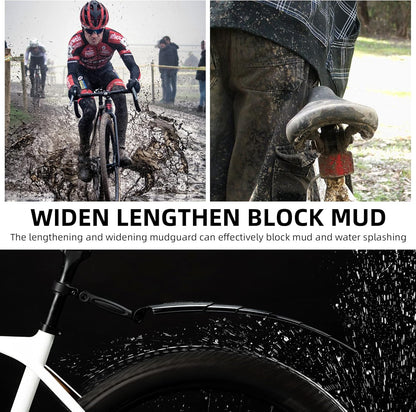 🚲Retractable Bike Mudguards - Adjustable Fender Set for MTB & Road Bikes - Instant Mud & Splash Protection
