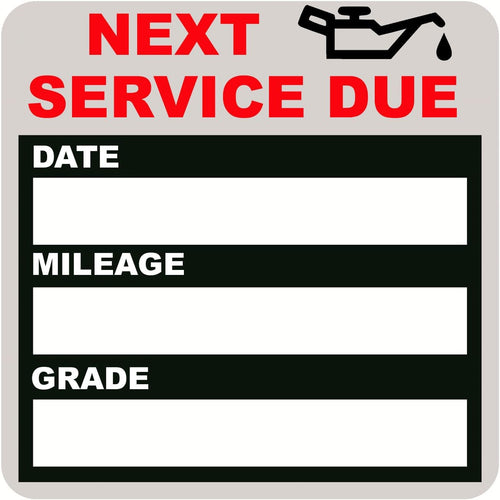 Oil Change Stickers Static Cling, 120pcs 2x2 Inches