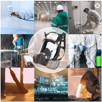 Full-face self-filtering respirator for protection against dust and toxic substances