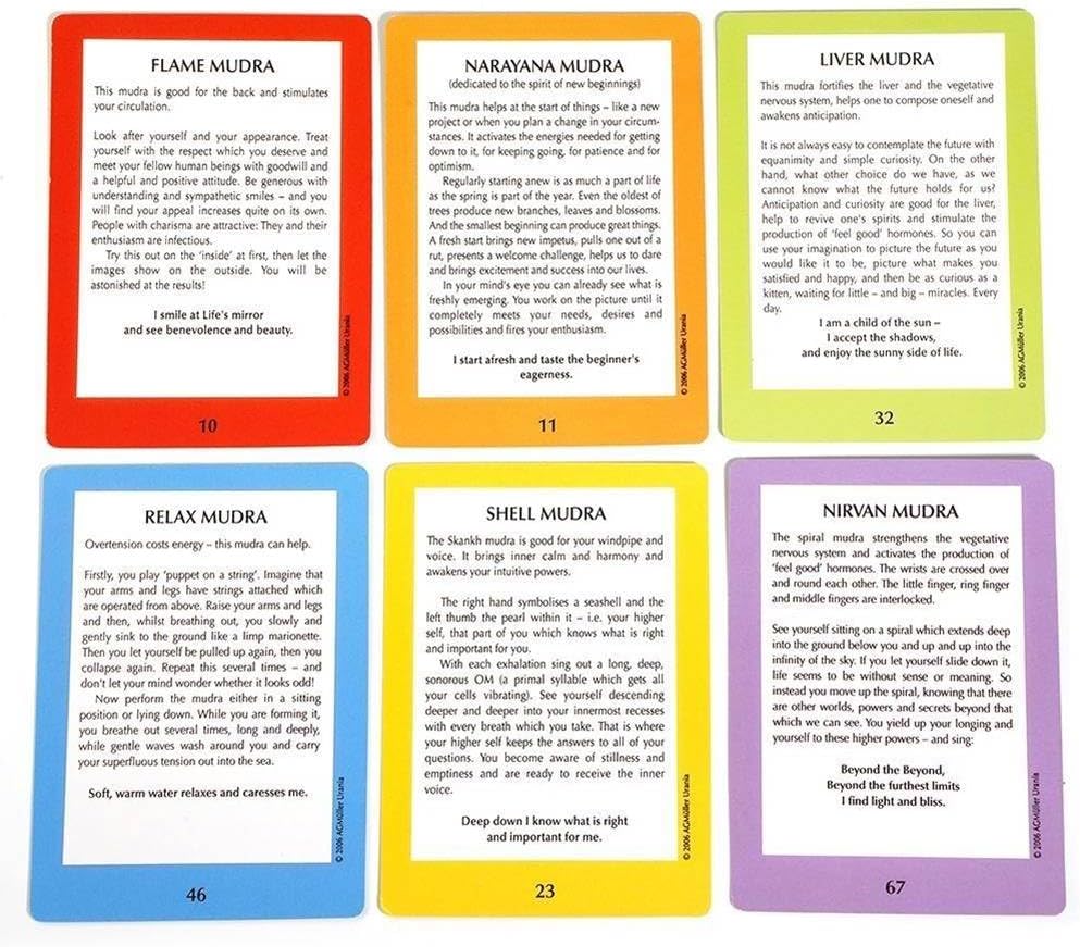 🙌MUDRA Cards for Body, Mind ad Spirit: The Handy Course in Yoga Spiritual Meditation Accessories