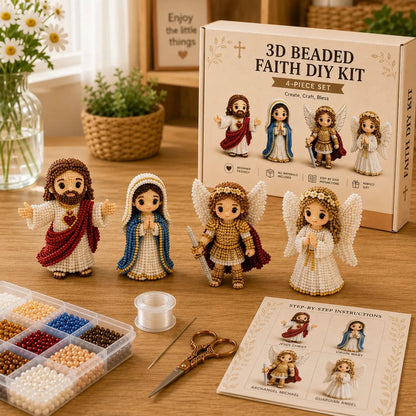Tiny 3D Beaded Faith & Angel DIY Kit✨🕊️