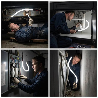 🔥Bendable Flexible LED Work Light💡: Your Professional Light for Narrow Spaces 🛠️