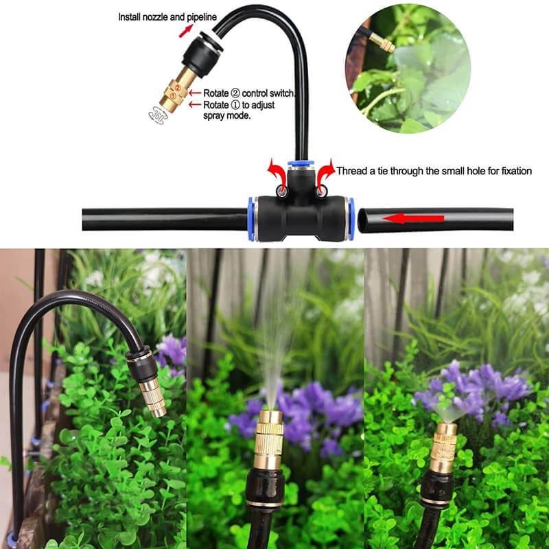 🚿360° Curved Garden Automatic Irrigation System