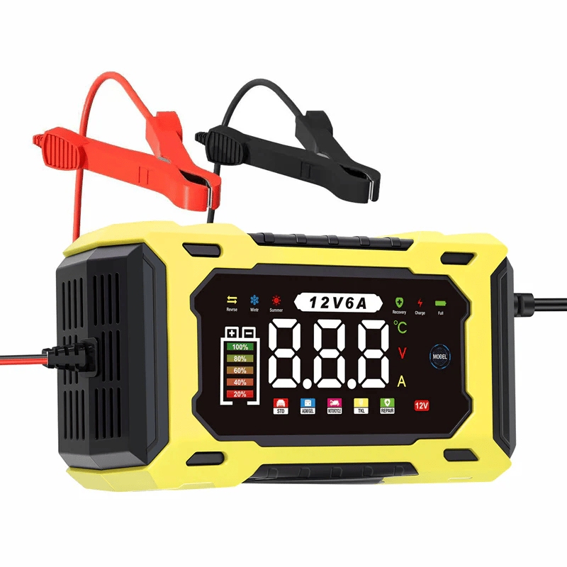 ⚡ 12V 6A Smart Car Battery Charger with Pulse Repair – Fast, Safe & Extend Battery Life 🚗🔋✨