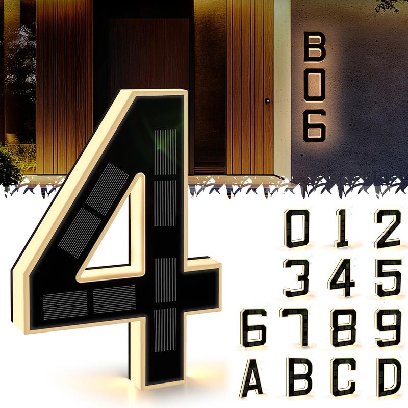 ✨ 9-inch Lighted House Numbers for Outside