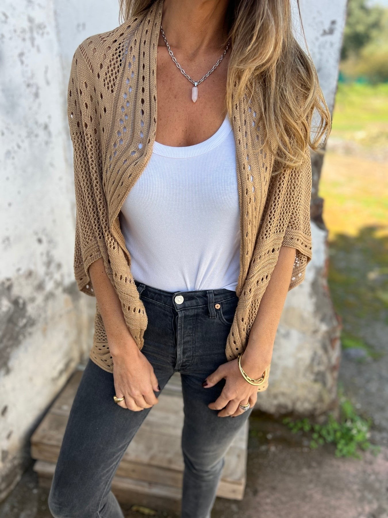 ❤️Hollow Half Sleeve Cardigan