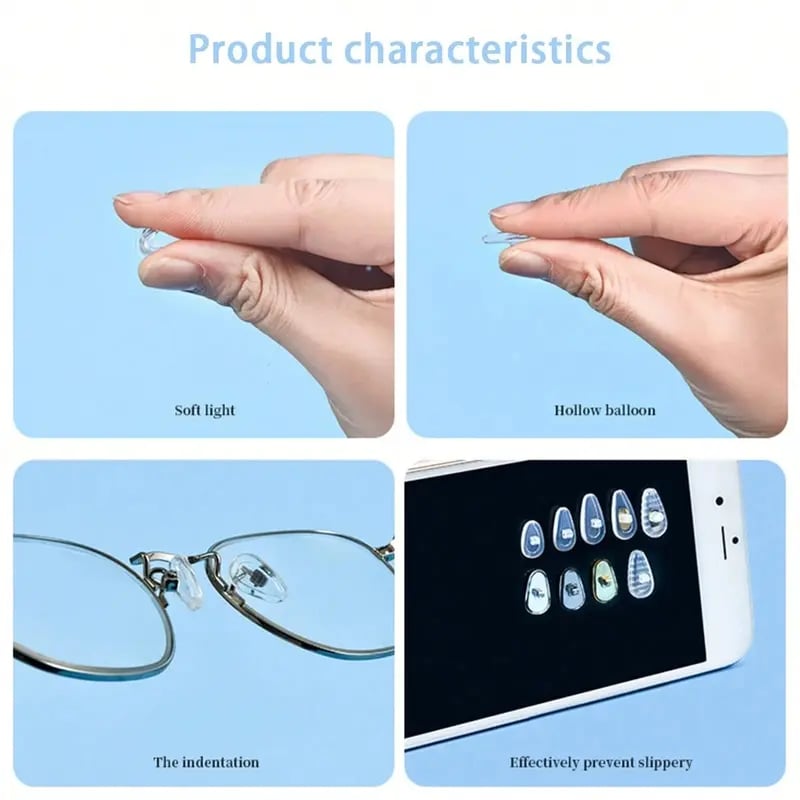 Upgraded Soft Silicone Airbag Nose Pads For Glasses