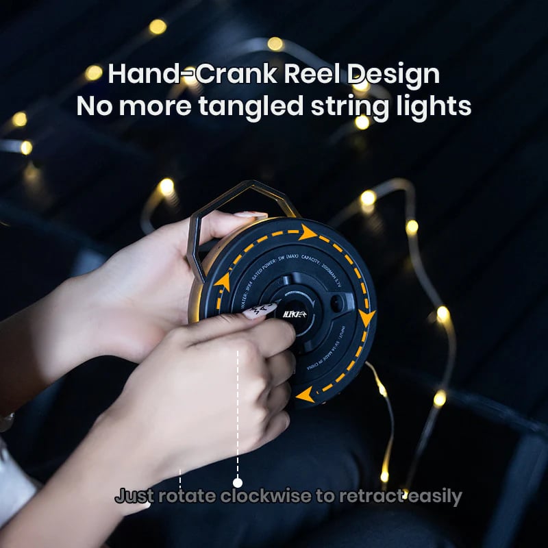 Retractable Camping Light – Lantern & String Lights in One