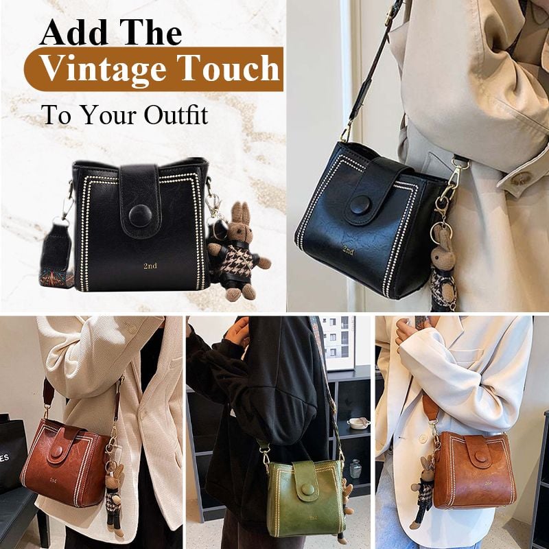 👜Leather Vintage Fashion Bag with Adjustable Wider Shoulder Strap