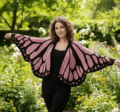 Monarch Butterfly Cardigan – Handcrafted Statement Piece 🦋