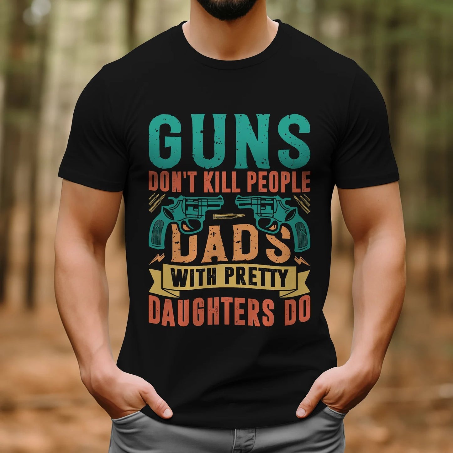 Guns Don't People Grandpas With Pretty Granddaughters Do T-Shirt