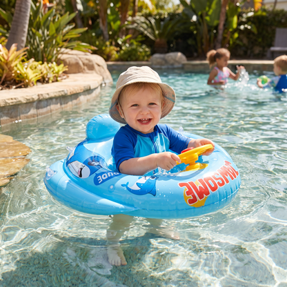 Baby Shark Pool Float with Steering Wheel for Toddlers