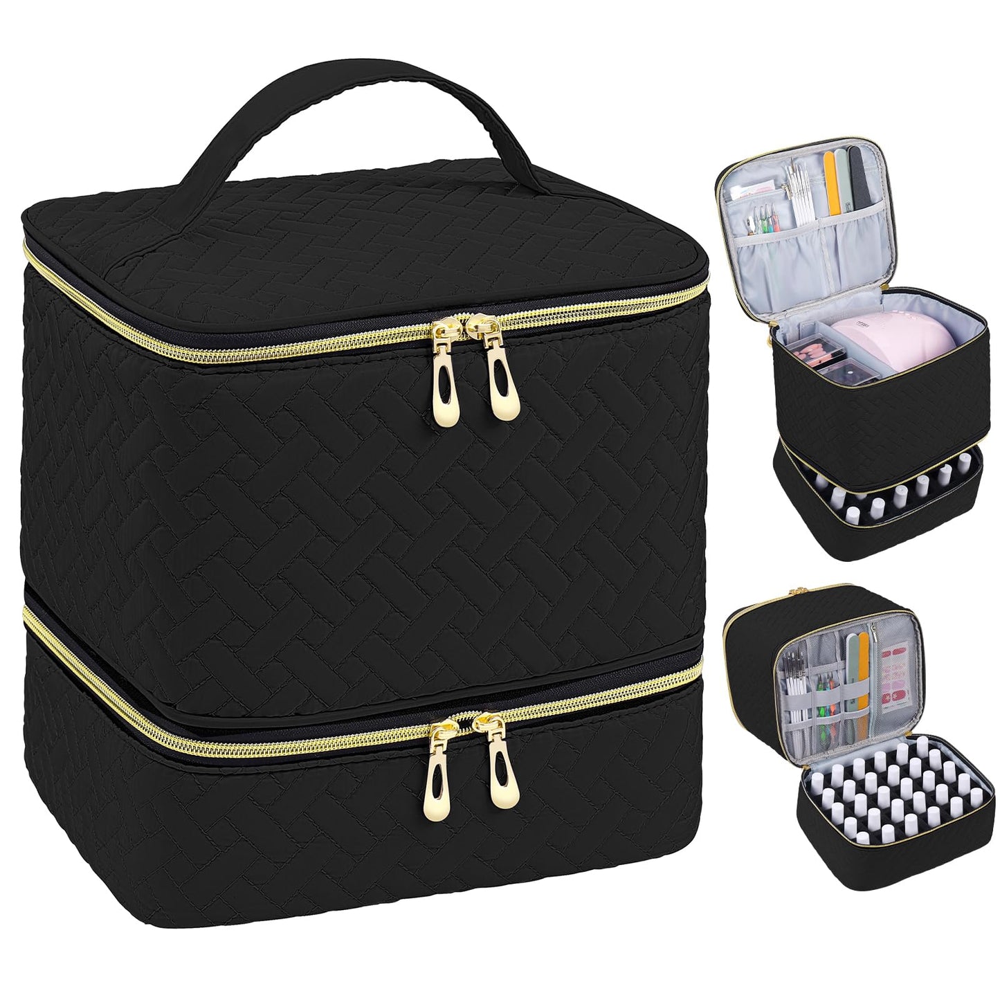 Double Layer Nail Polish Organizer Case