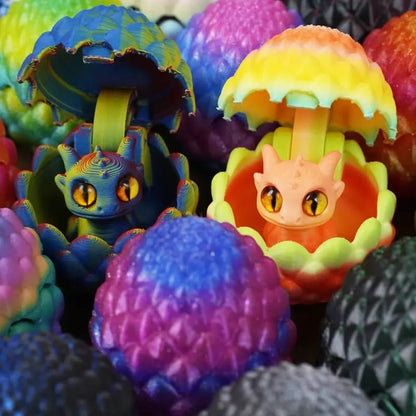 ✨🐉Your Favorite Sky Companions: 10-Piece Random Colors Mini Dragon Egg Set(Includes 10 Eggs & 10 Mini Dragons)