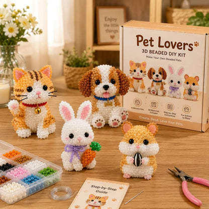 🧵✨DIY Petite 3D Beaded Animal Craft Kit
