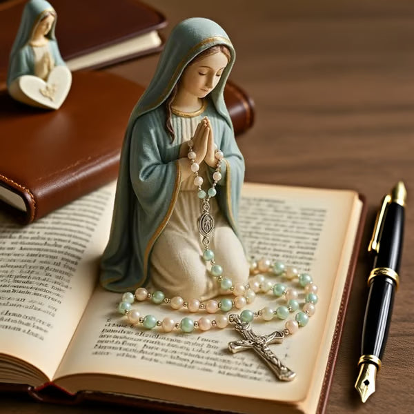 🙏Faith is priceless🙏Handcrafted Virgin Mary Rosary Holder🔥