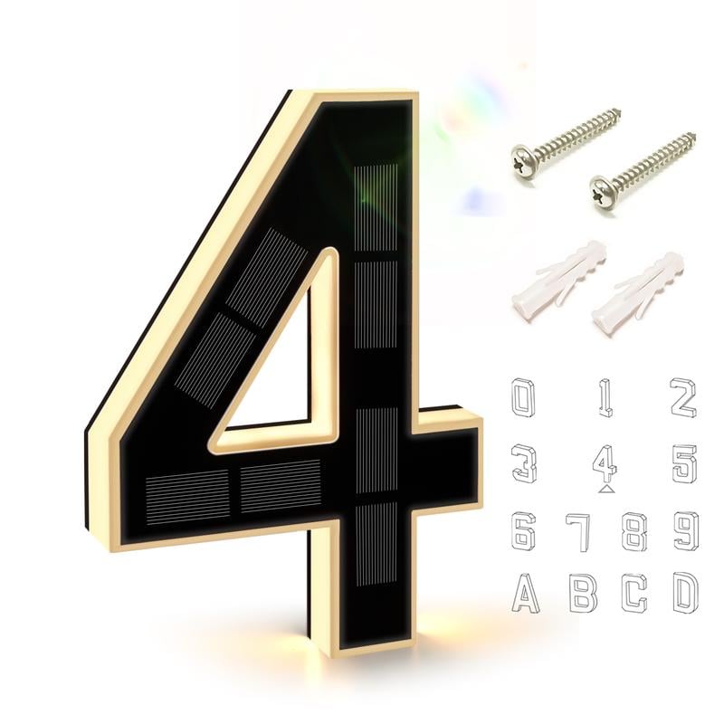 ✨ 9-inch Lighted House Numbers for Outside