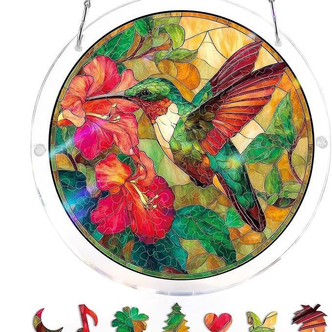 🔥LAST DAY 45% OFF ☀️🛍️Acrylic Jigsaw Puzzle Suncatcher 80 Pieces