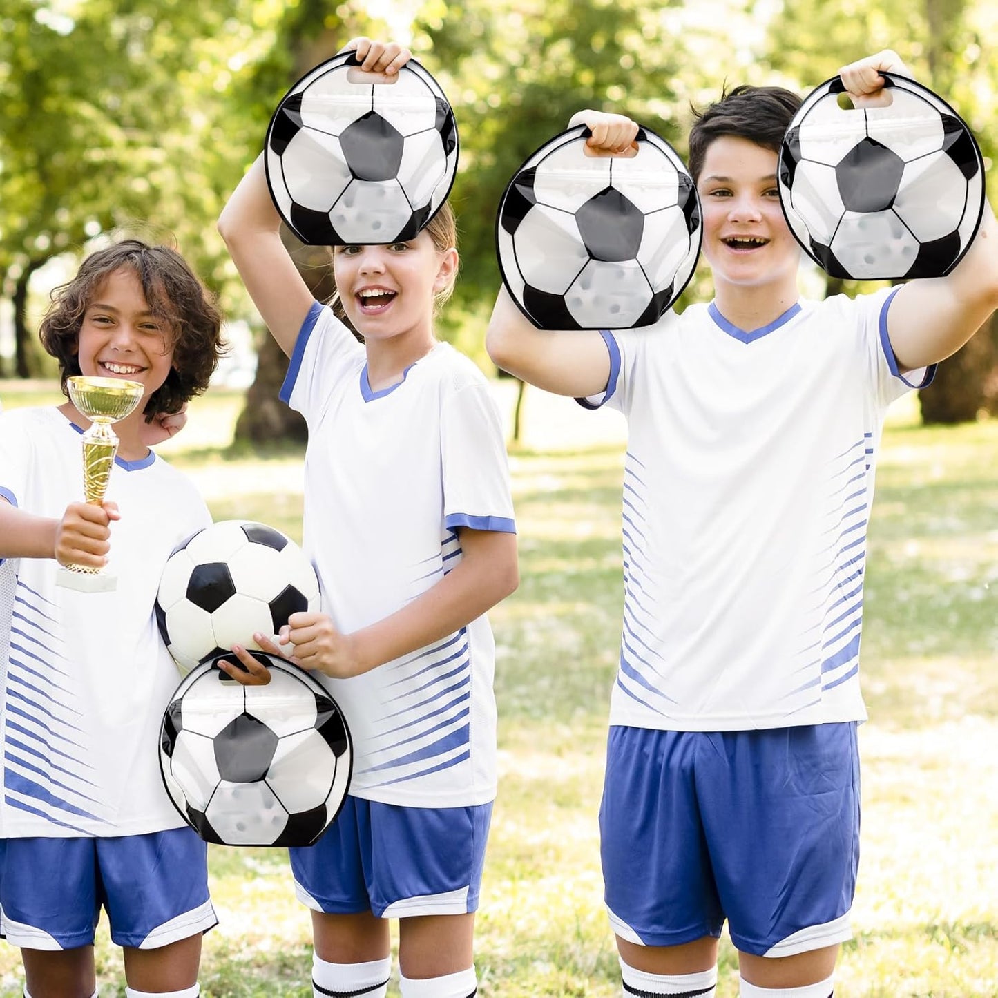 🎒⚽ Soccer Party Favor Bags with Handles – Football Treat Bags for Birthdays, Team Parties & World Cup Celebrations 🎉