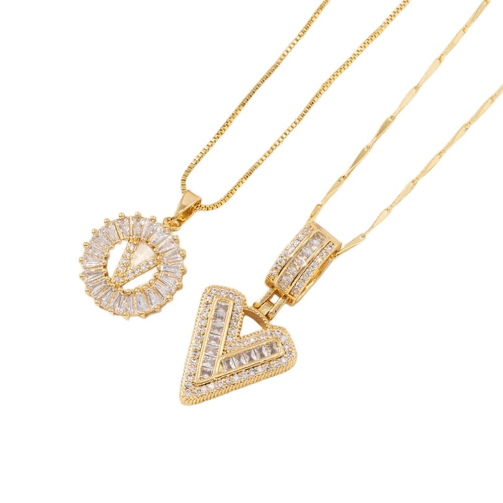 🔥Initial Letter Pendant Necklaces - 2 Pack