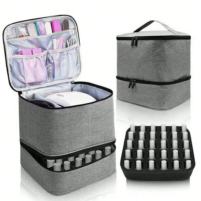 Double Layer Nail Polish Organizer Case