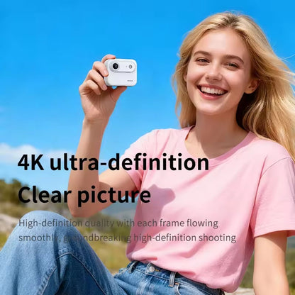 Mini Sports Camera 4K Ultra Clear Recording  VLOG Recorder Flip Screen Anti Shake 143 ° Wide-angle Student Travel Camera Portable
