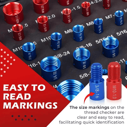 🔥44Pcs Alloy Nut and Bolt Thread Inspector