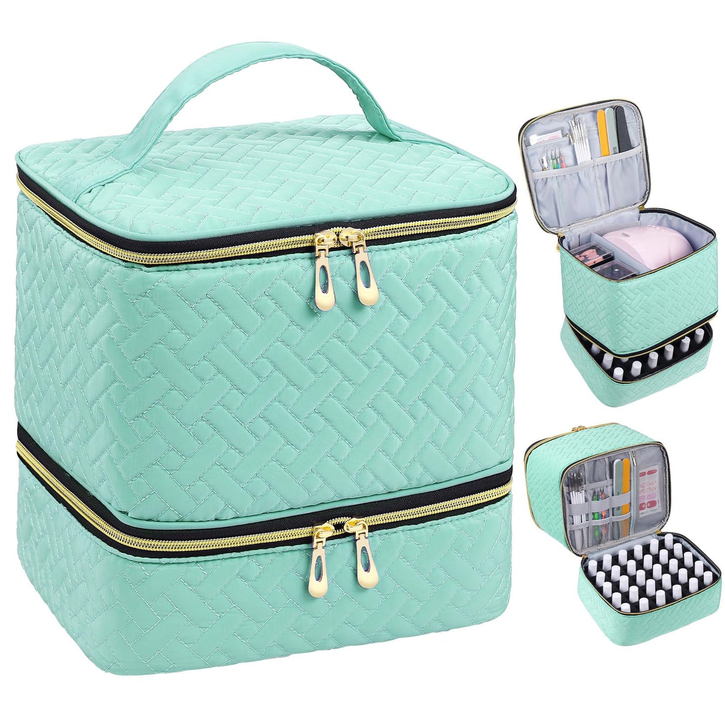 Double Layer Nail Polish Organizer Case