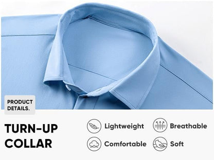 Mens Muscle Fit Dress Shirts Casual Button Down Shirt Short Sleeve Wrinkle-Free Shirts