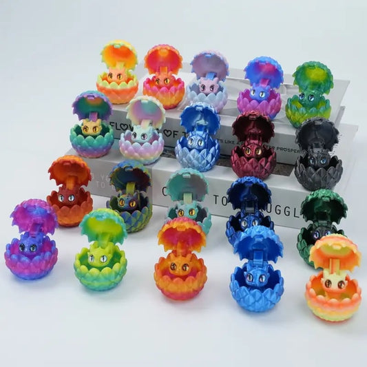✨🐉Your Favorite Sky Companions: 10-Piece Random Colors Mini Dragon Egg Set(Includes 10 Eggs & 10 Mini Dragons)
