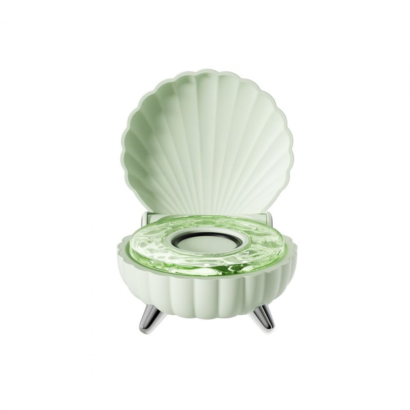 Seashell Bluetooth Speaker 🐚✨ | Beat-Sync Colorful LED Lights