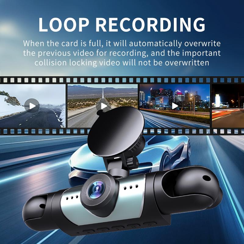Night Vision 4-Channel Dash Cams for Car