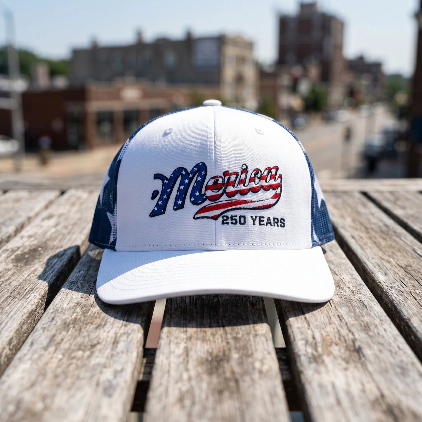 🔥49% OFF-🇺🇸 ’Merica 250 Years Embroidered Mesh Back Trucker Hat