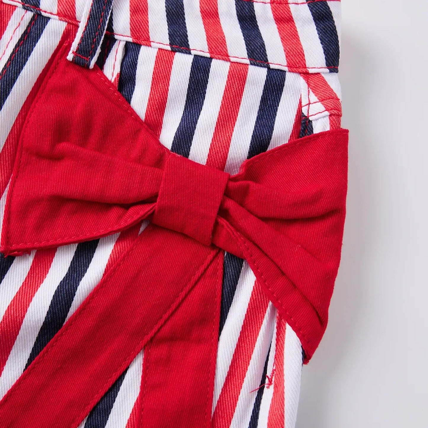 🏆 Retro Patriotic Style🏆Women's Red White Blue Striped Mini Skirt - 4th of July & Daily Wear