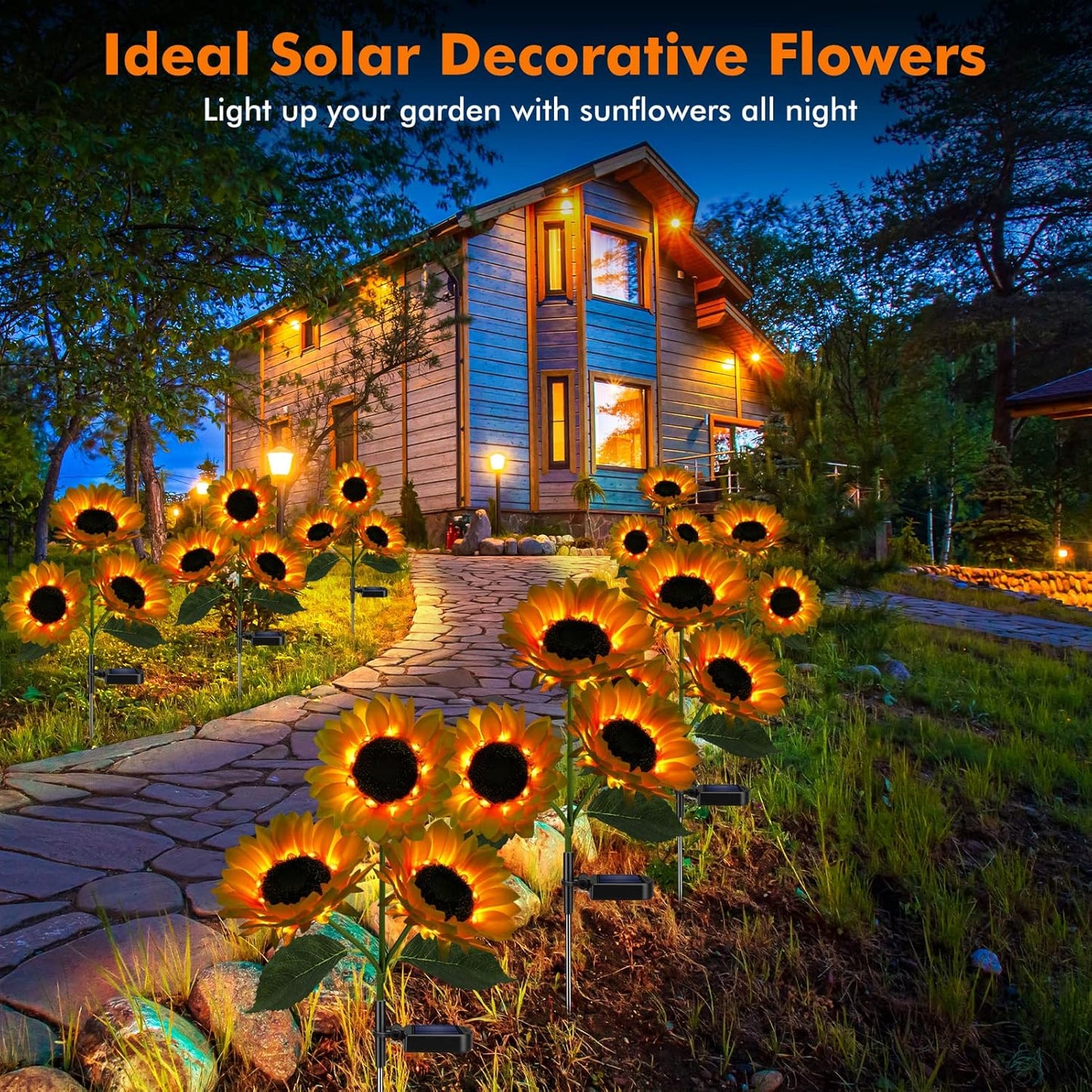 Meagoo Solar Sunflower Lights