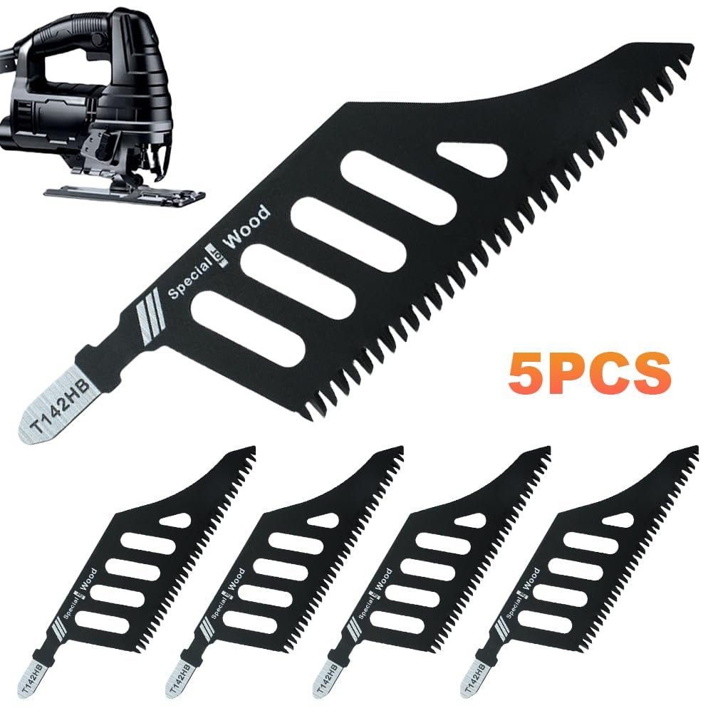 5pcs Flush Cutting Jigsaw Blade for Wood Plastic Metal