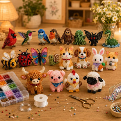 🧵✨DIY Petite 3D Beaded Animal Craft Kit