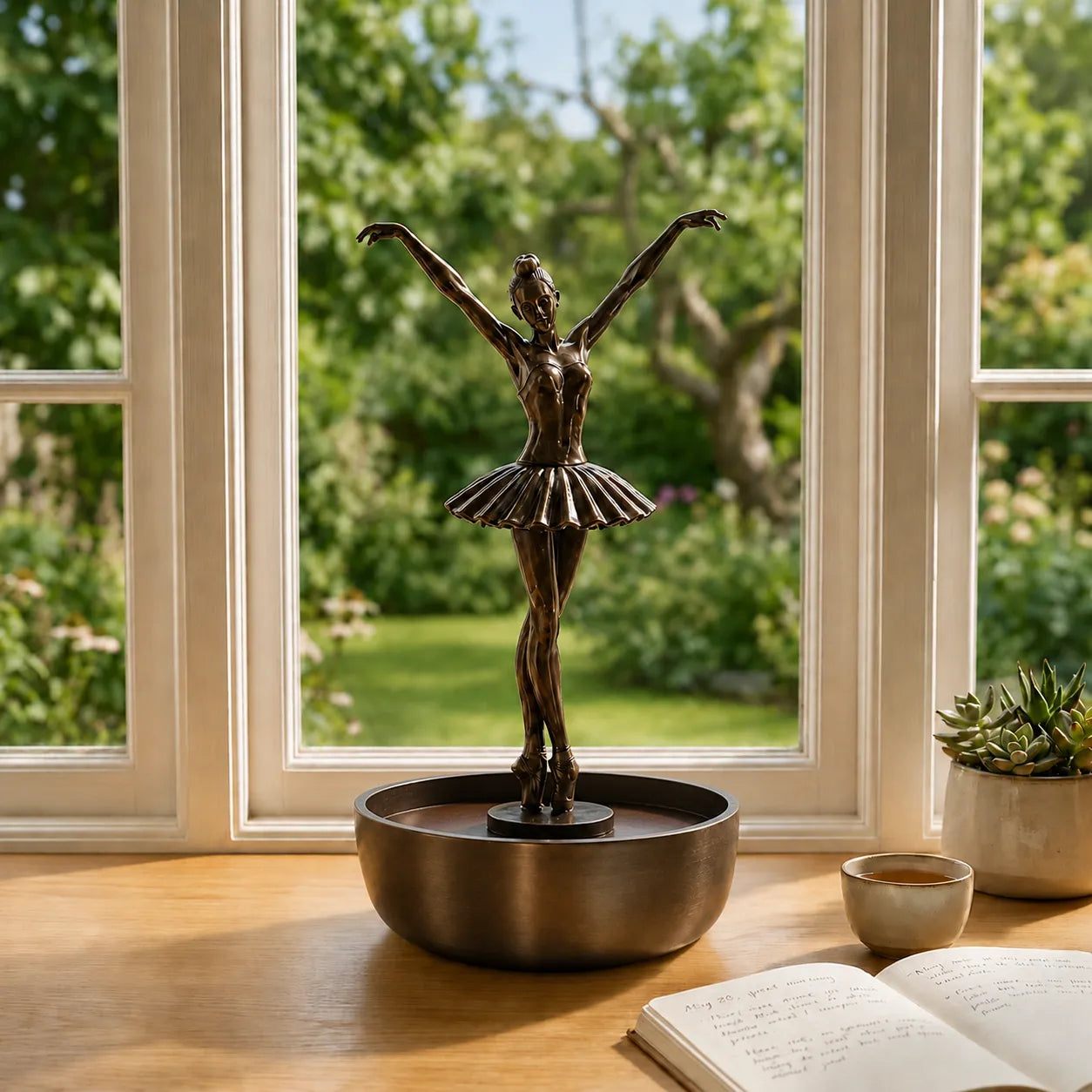 🔥💃 Elegant Ballerina Tabletop Water Fountain for Home & Office Decor💧