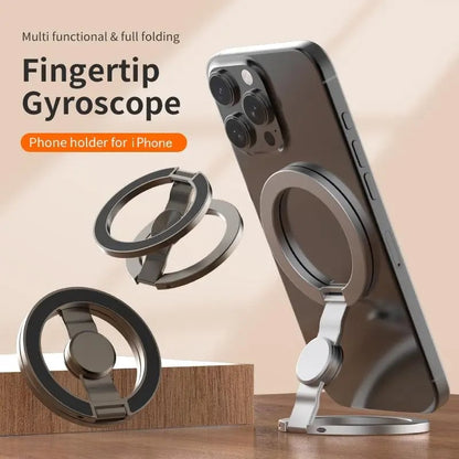 MAGNETIC RING - 2-in-1 Phone Stand & Fidget Spinner Combo, Dual Magnetic Ring Stand, Foldable, 360° Rotation