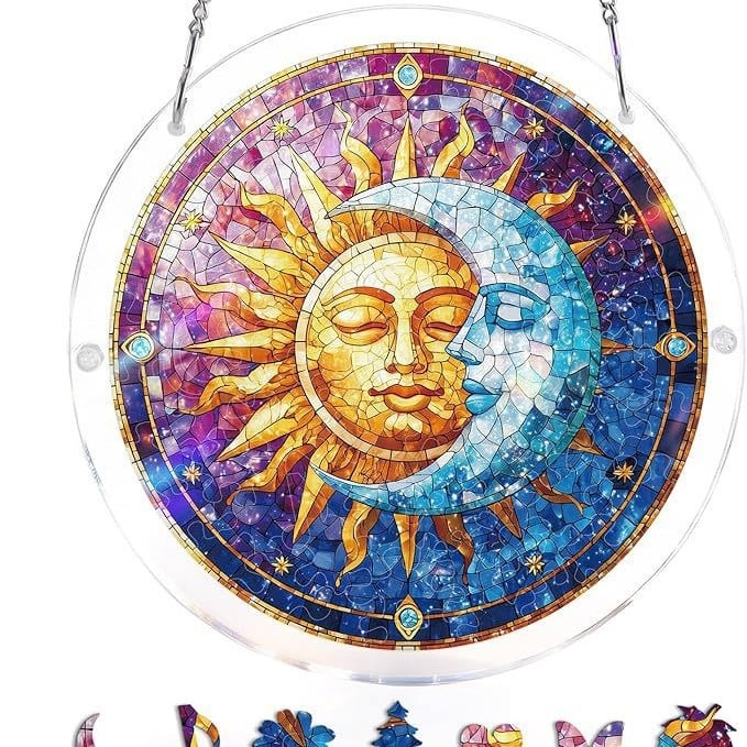 🔥LAST DAY 45% OFF ☀️🛍️Acrylic Jigsaw Puzzle Suncatcher 80 Pieces