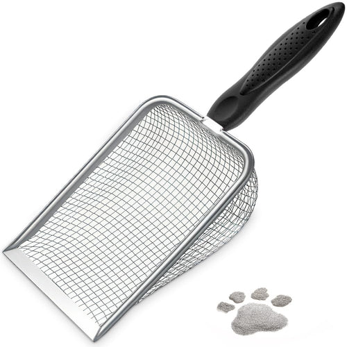 Premium Stainless Steel Mesh Cat Litter & Reptile Sand Scoop