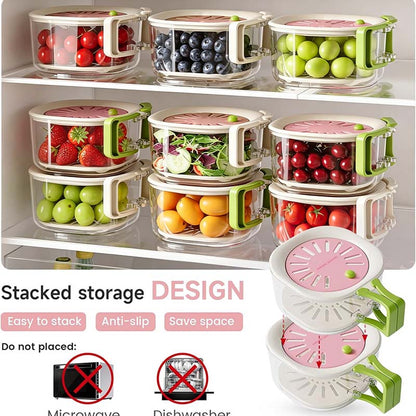 🏆1 Bestselling🏆2-in-1 Fruit Strainer Container with Lid