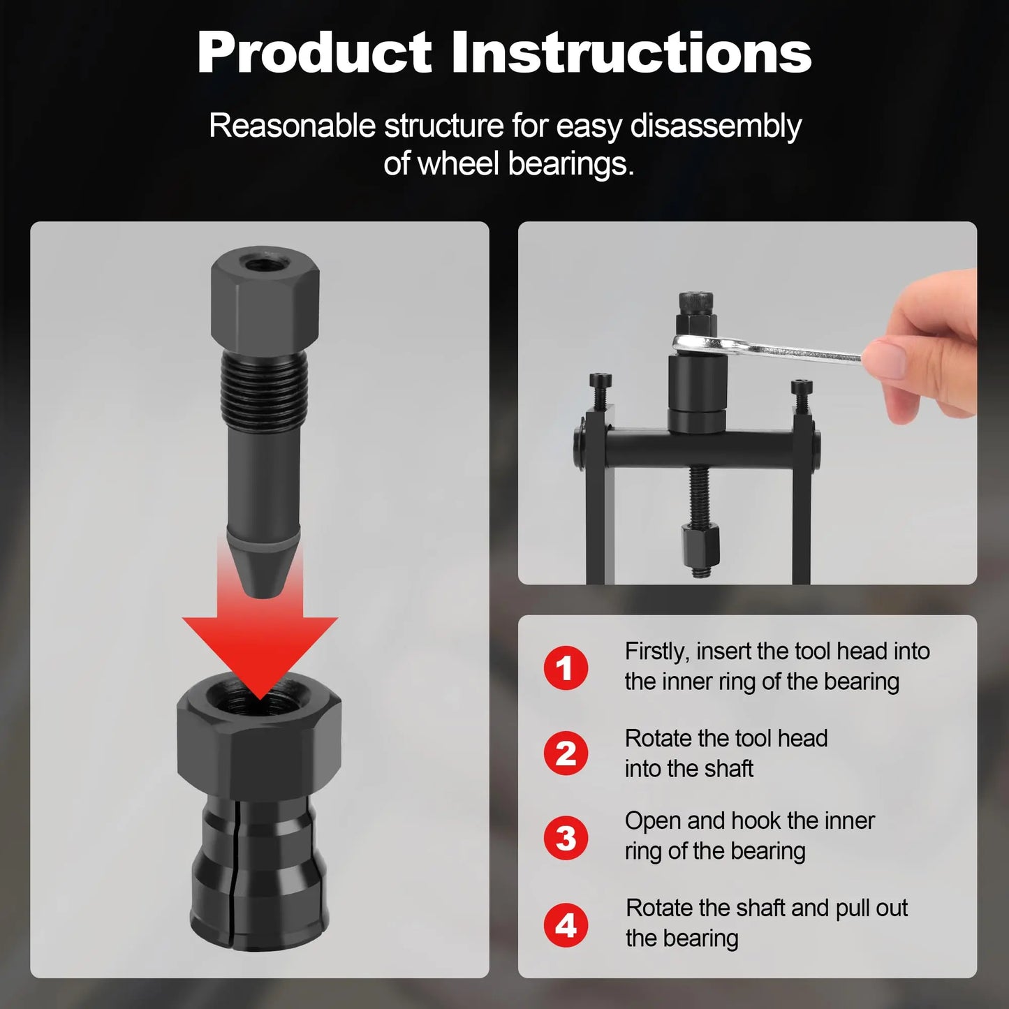 10PCS Blind Hole Bearing Puller Kit – Motorcycle Wheel Inner Bearing Removal Tool Set (0.31"–0.98")