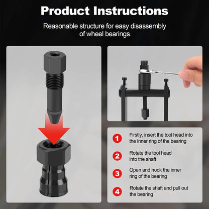 10PCS Blind Hole Bearing Puller Kit – Motorcycle Wheel Inner Bearing Removal Tool Set (0.31"–0.98")