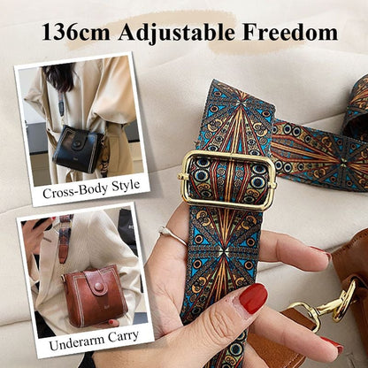 👜Leather Vintage Fashion Bag with Adjustable Wider Shoulder Strap