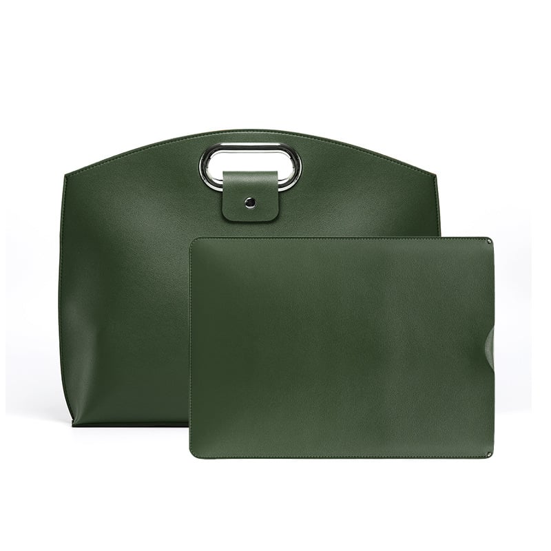 The 2-Piece Set:  Sophisticated Business Waterproof Leather Laptop & Tote Set