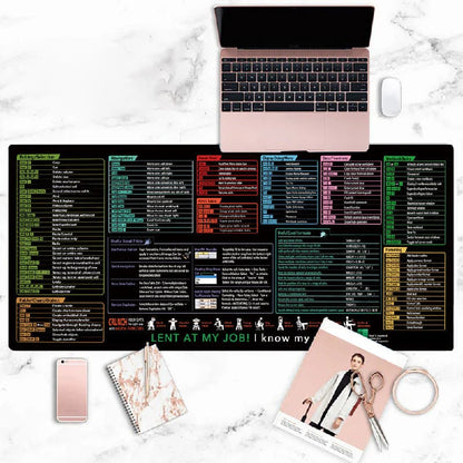 Stain-Resistant Anti-Slip Shortcut Desk Pad for Office